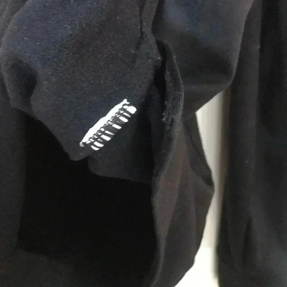 Black Funnel-Neck Sweatshirt with Lace Detail and Thumbholes Fabletics Size S - Picture 8 of 8